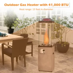 CASAINC 41000-BTU Gray Steel Floorstanding Liquid Propane Patio Heater