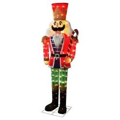 VEIKOUS 61.8-in Nutcracker Yard Decoration with White Incandescent Lights