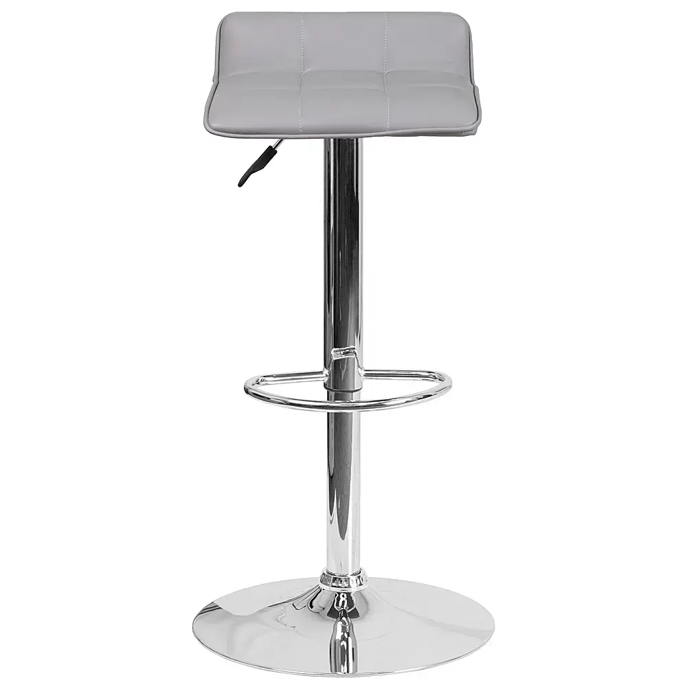 Alamont Home - Alice Contemporary Vinyl Barstool (set of 2) - Gray