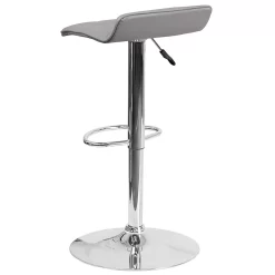 Alamont Home - Alice Contemporary Vinyl Barstool (set of 2) - Gray