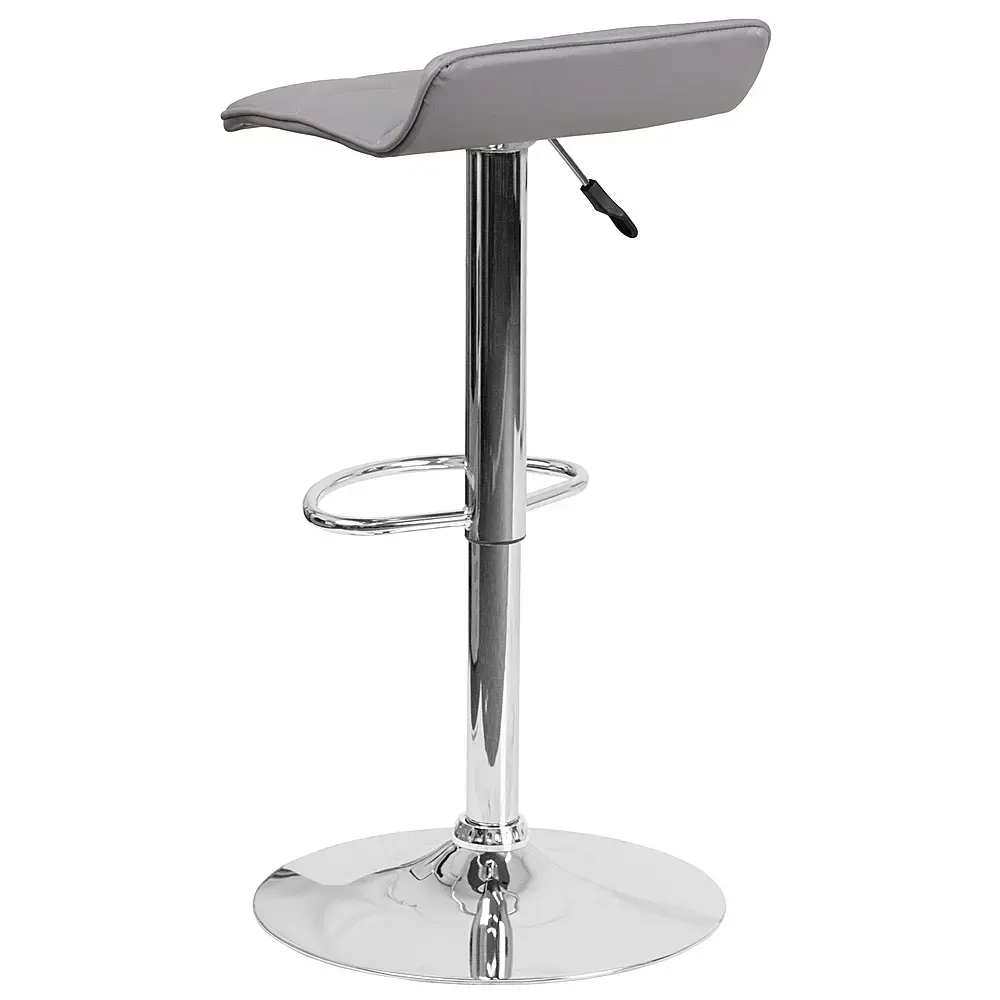 Alamont Home - Alice Contemporary Vinyl Barstool (set of 2) - Gray
