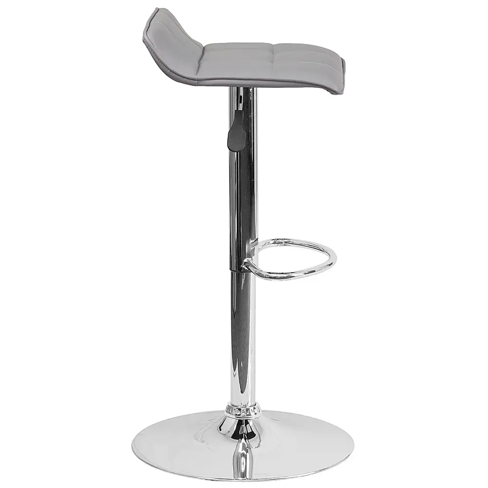 Alamont Home - Alice Contemporary Vinyl Barstool (set of 2) - Gray