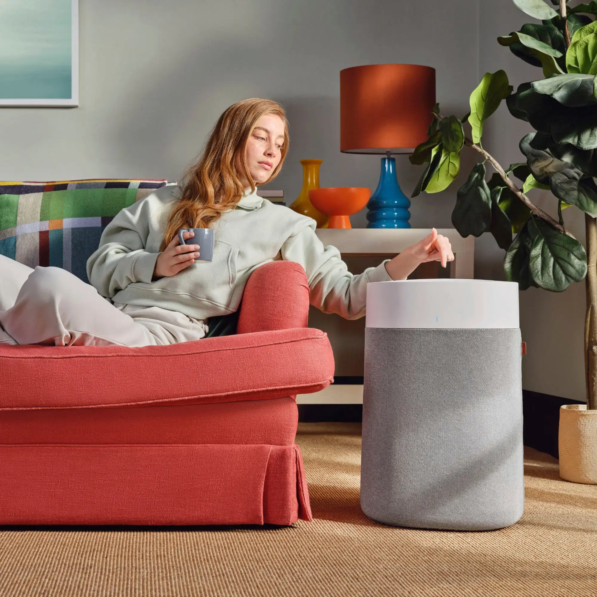Blueair - Blue Pure 211i Max 635 Sq. Ft HEPASilent Smart Extra-Large Room Air Purifier - White/Gray