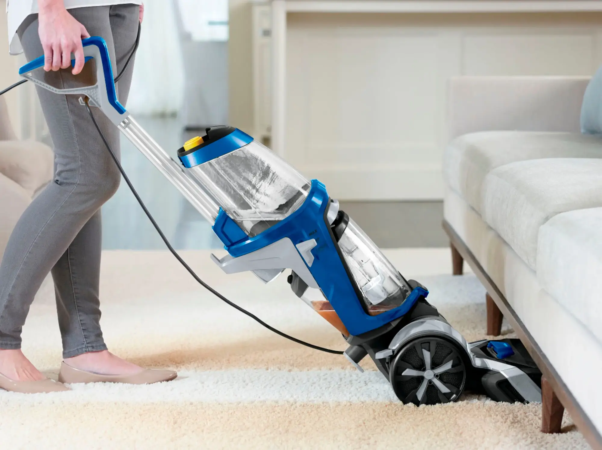 BISSELL - ProHeat 2X Revolution Corded Upright Deep Cleaner - Silver Gray/Cobalt Blue