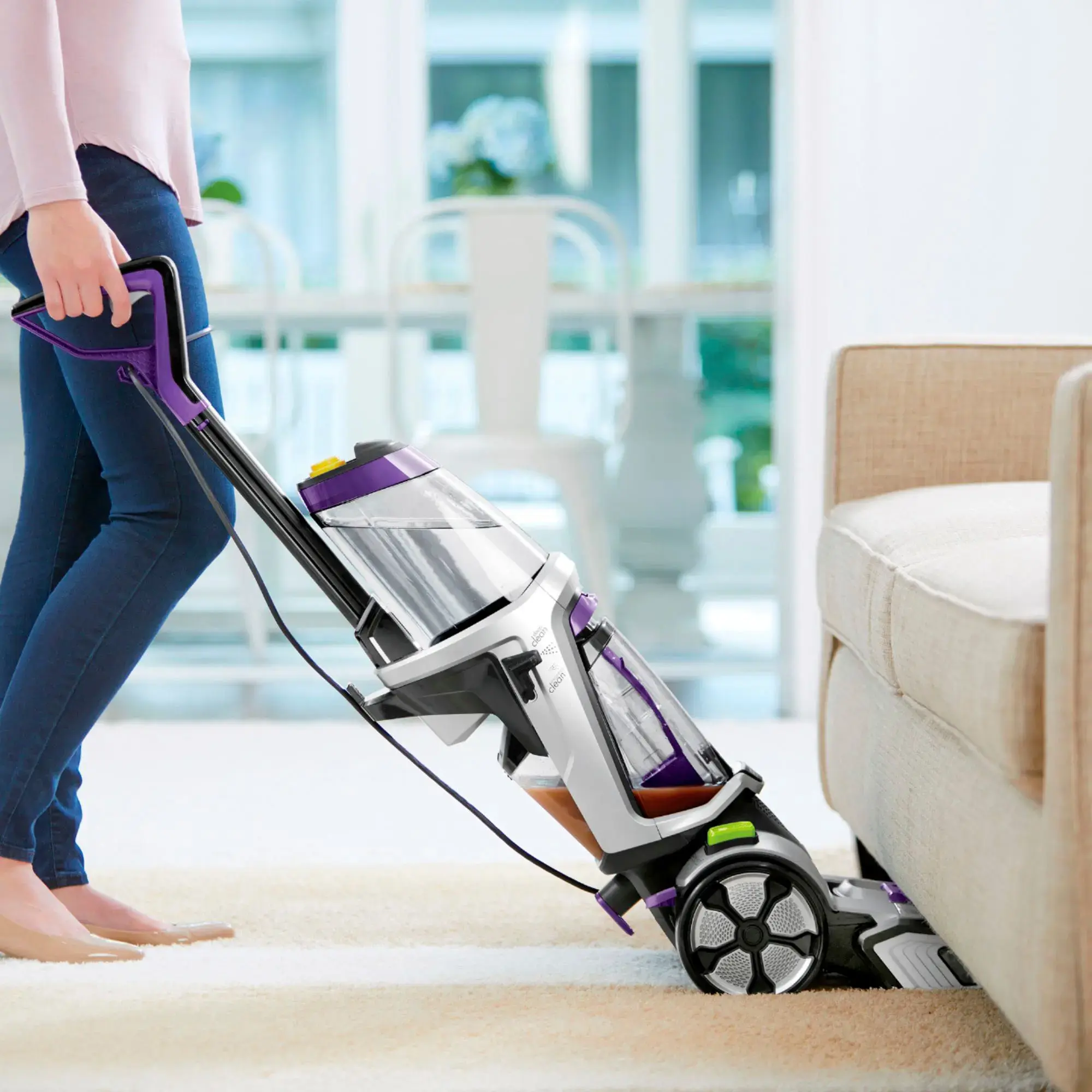BISSELL - ProHeat 2X Revolution Pet Pro Plus Corded Upright Carpet Deep Cleaner - Silver/Purple