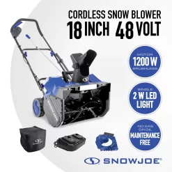 Snow Joe 48-volt 18-in Single-stage Push Battery Snow Blower 4 Ah (Battery and Charger Included)