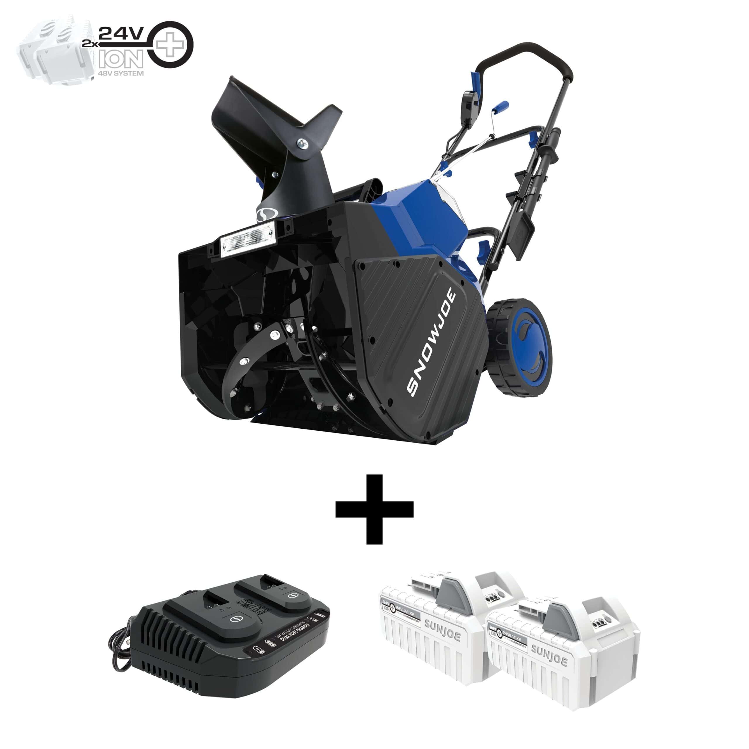 Snow Joe 48-volt 18-in Single-stage Push Battery Snow Blower 5 Ah (Battery and Charger Included)