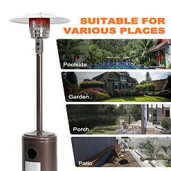 Nuu Garden 46000-BTU Brown Stainless Steel Floorstanding Liquid Propane Patio Heater