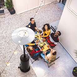 Nuu Garden 46000-BTU Brown Stainless Steel Floorstanding Liquid Propane Patio Heater