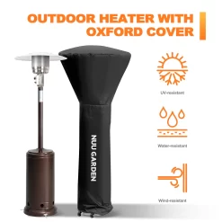 Nuu Garden 46000-BTU Brown Stainless Steel Floorstanding Liquid Propane Patio Heater