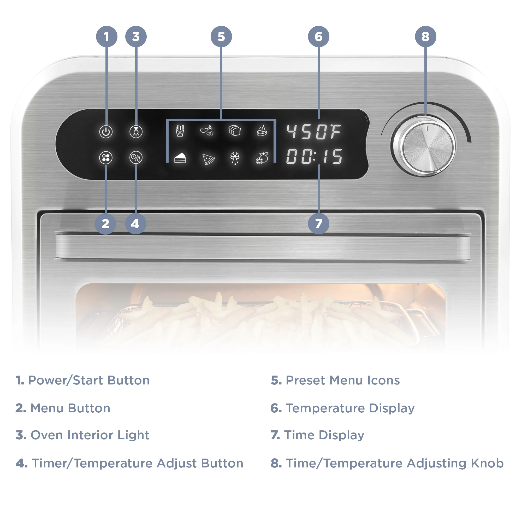 Elite 5.3-Quart Silver Touch Control Air Fryer