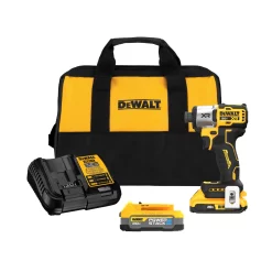 DEWALT XR 20-volt Max 1/4-in Brushless Cordless Impact Driver (Battery and Charger Included with Soft Bag)