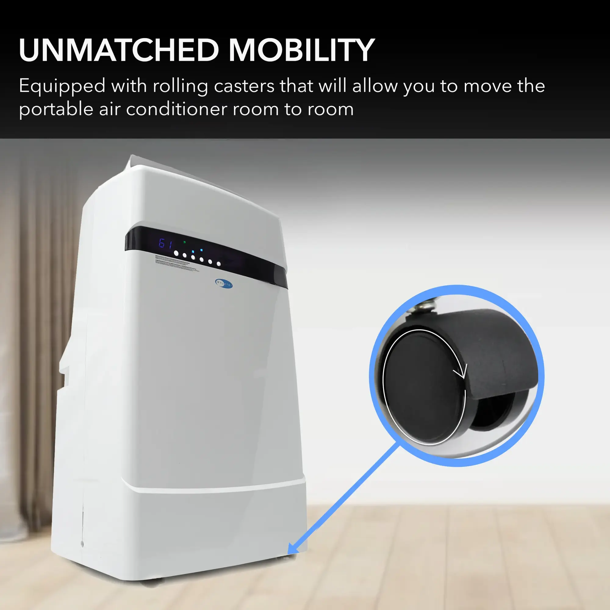 Whynter - 400 Sq. Ft. Portable Air Conditioner and Heater - Frost White