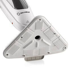 Reliable Steamboy Steam Mop with Scrubber Brush - White, 12-in Cleaning Path, 180 Swivel, Easy Press Foot Release