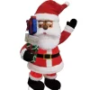 Holiday Living 4-ft LED Pop Up Black Santa with Gifts Decoration