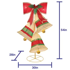 Holiday Living 4.5-ft Lighted Pop Up Holiday Bells Decoration