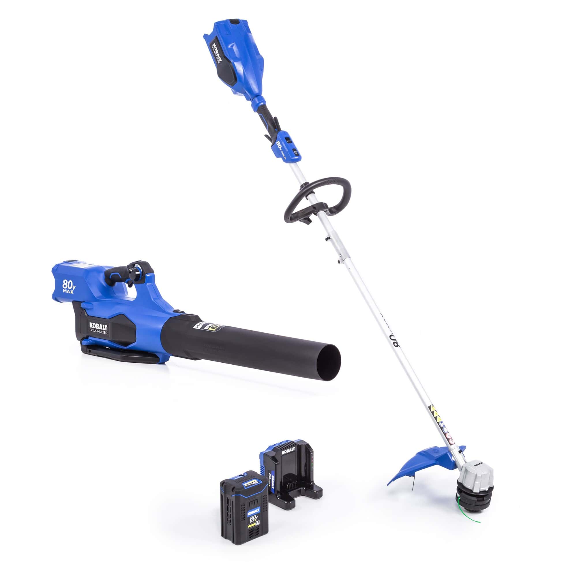 Kobalt 80-volt Cordless Battery String Trimmer and Leaf Blower Combo Kit 2.5 Ah (Battery & Charger Included) - Image 2