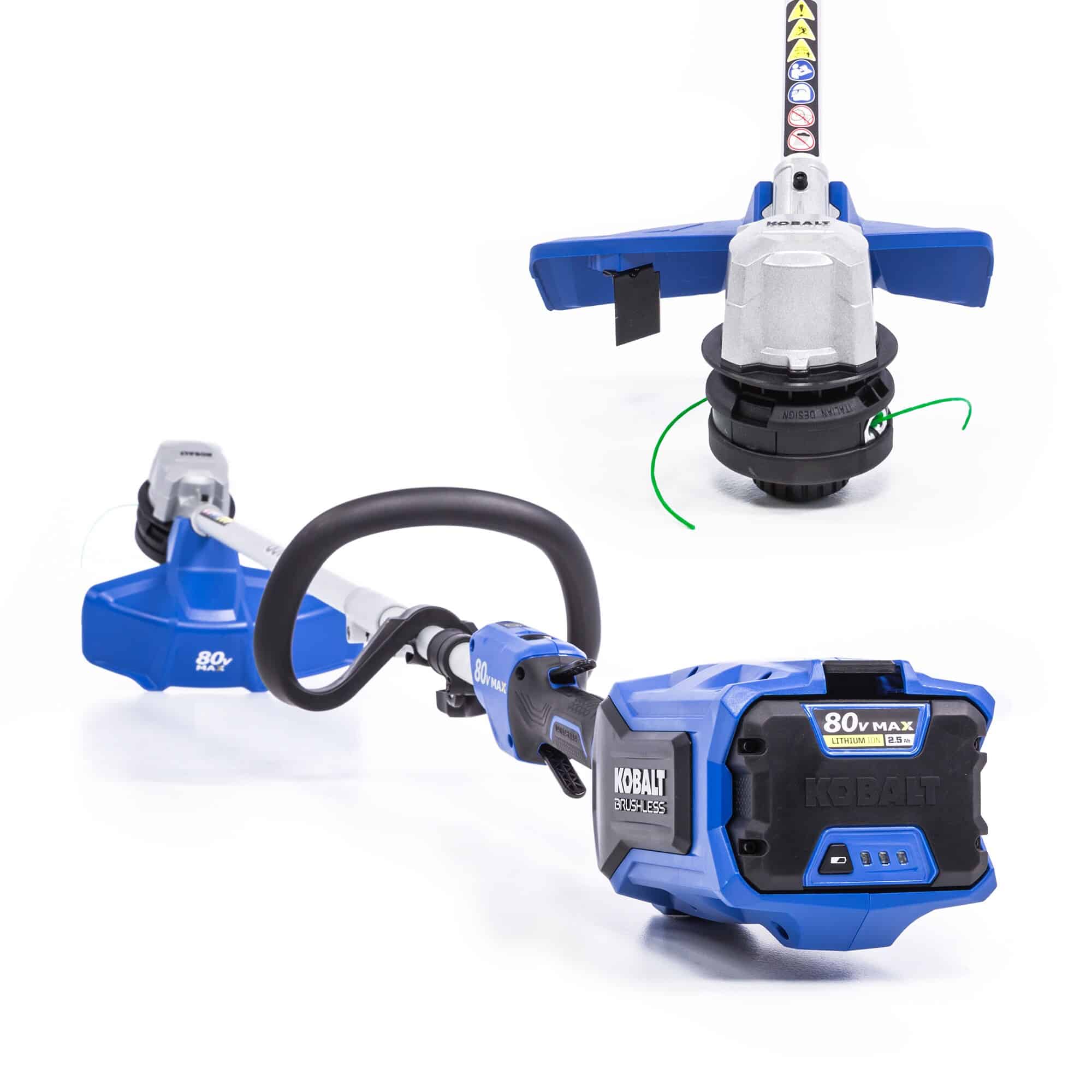 Kobalt 80-volt Cordless Battery String Trimmer and Leaf Blower Combo Kit 2.5 Ah (Battery & Charger Included) - Image 4