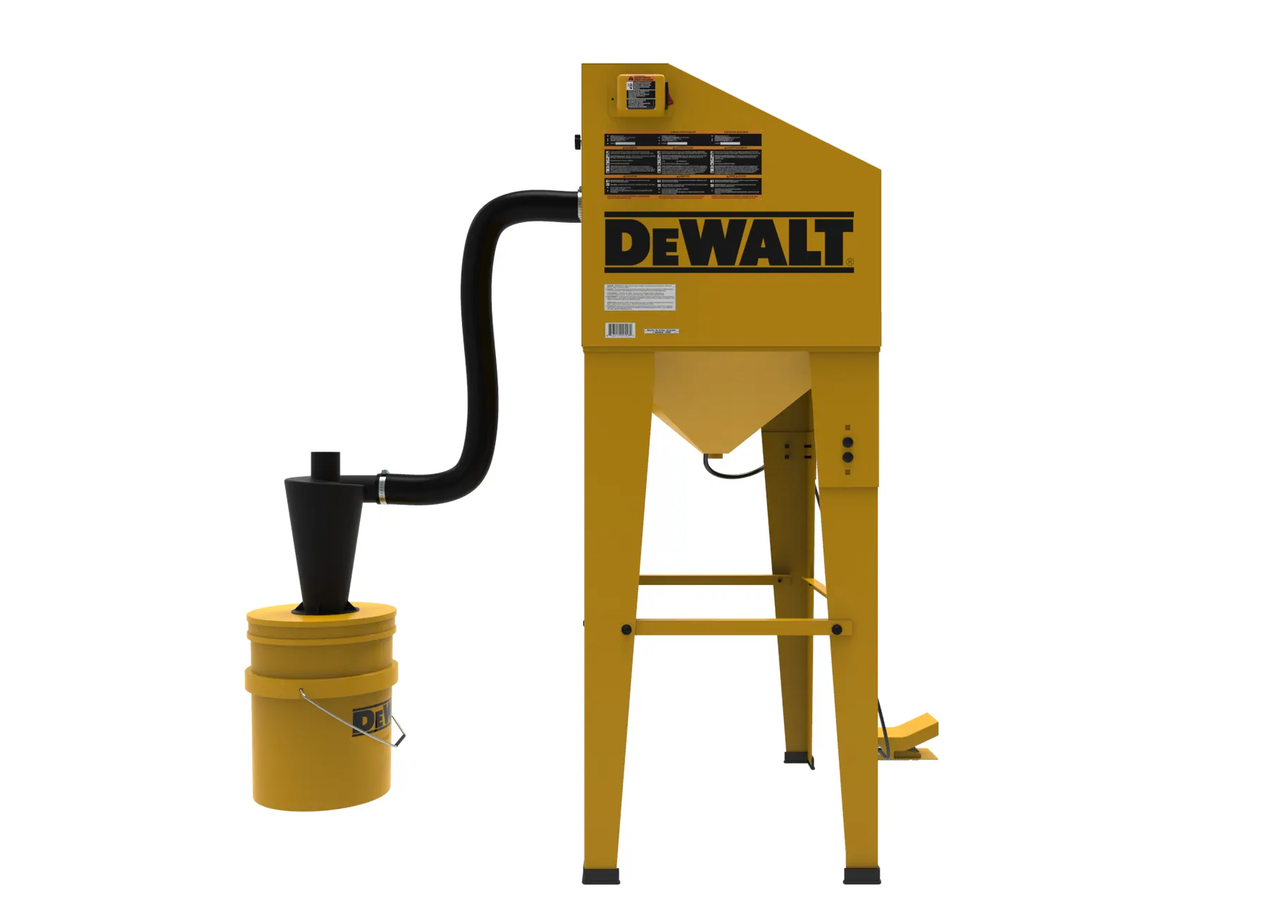 DEWALT Abrasive Blast Cabinet, MAX PSI 125, 20 SCFM at 90 PSI 20-CFM