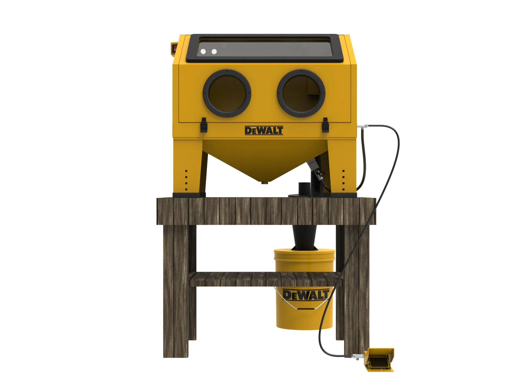 DEWALT Abrasive Blast Cabinet, MAX PSI 125, 20 SCFM at 90 PSI 20-CFM