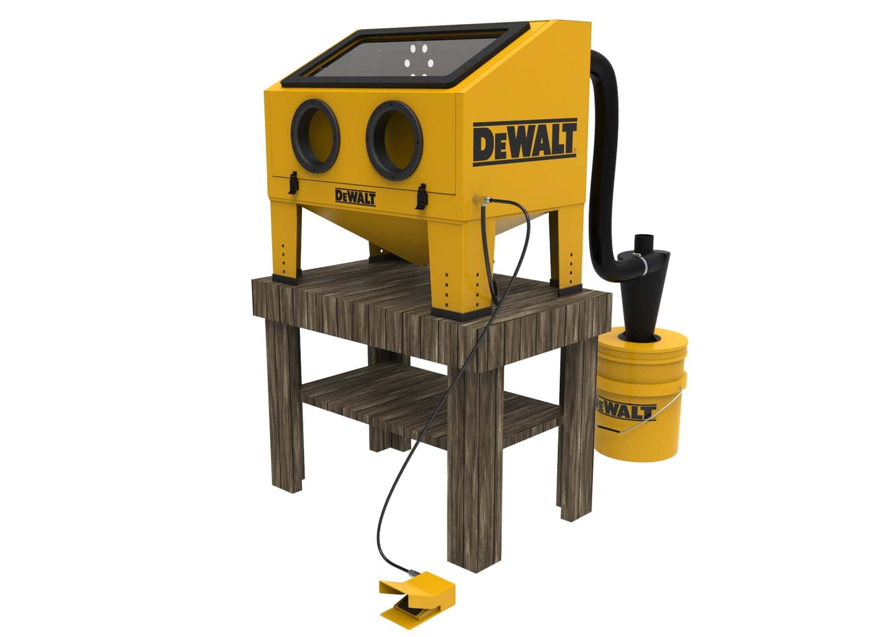 DEWALT Abrasive Blast Cabinet, MAX PSI 125, 20 SCFM at 90 PSI 20-CFM