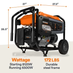 Generac GP 8125 / 6500-Watt Single Fuel (Gasoline) Portable Generator