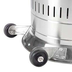 Fire Sense 46000-BTU Silver Stainless Steel Floorstanding Liquid Propane Patio Heater