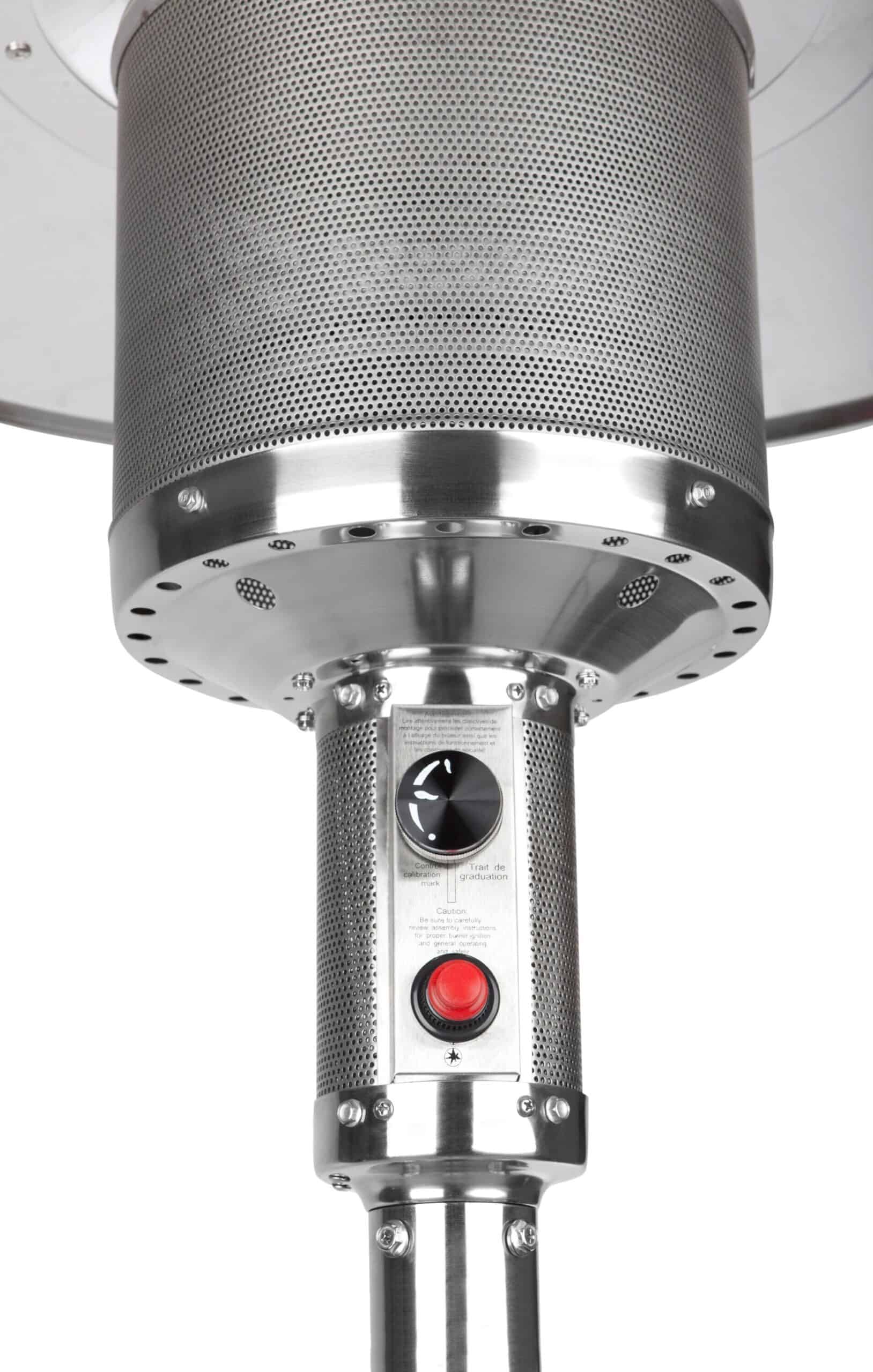 Fire Sense 46000-BTU Silver Stainless Steel Floorstanding Liquid Propane Patio Heater