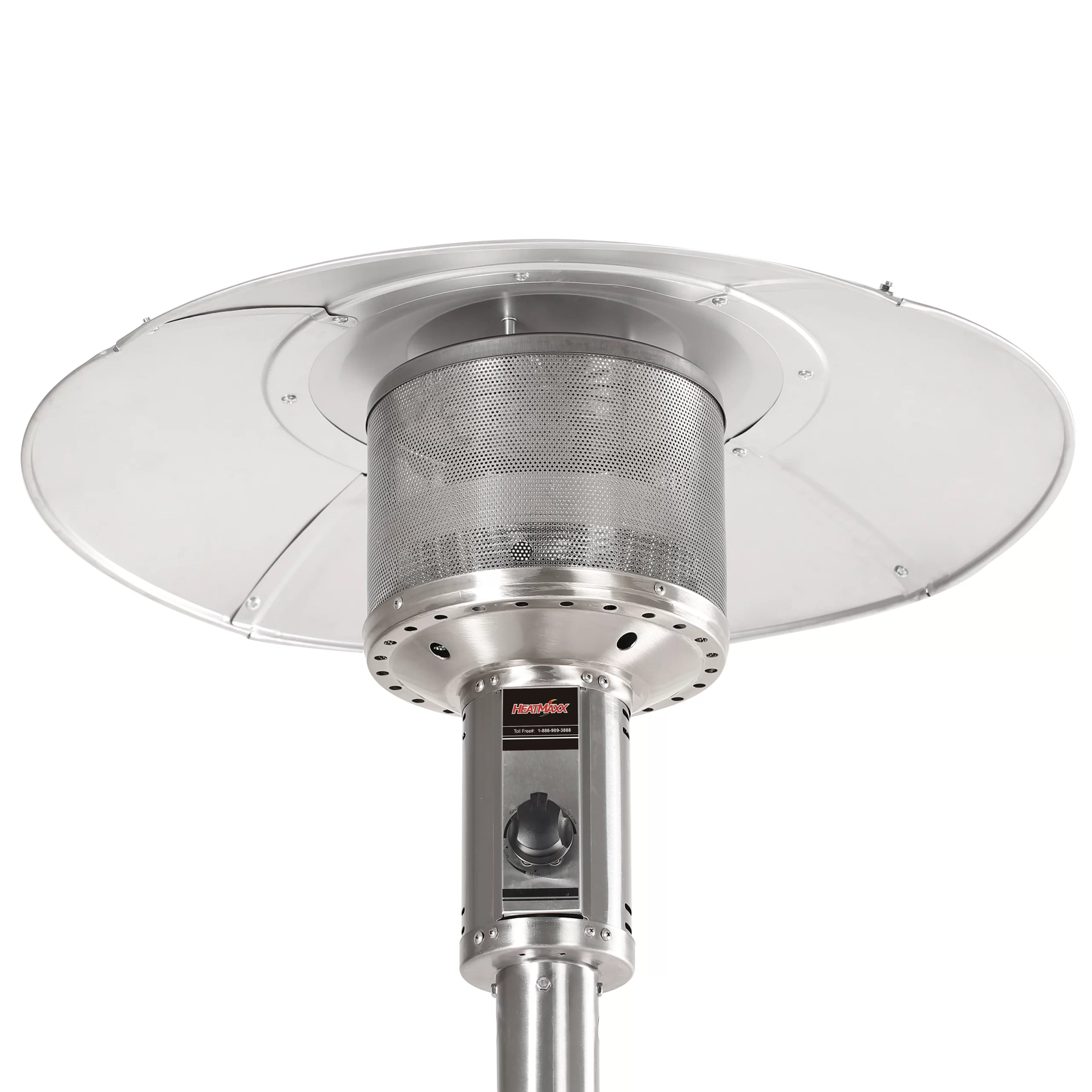 HEATMAXX 48000-BTU Stainless Steel Stainless Steel Floorstanding Liquid Propane Patio Heater
