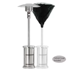 HEATMAXX 48000-BTU Stainless Steel Stainless Steel Floorstanding Liquid Propane Patio Heater
