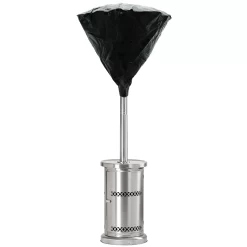 HEATMAXX 48000-BTU Stainless Steel Stainless Steel Floorstanding Liquid Propane Patio Heater