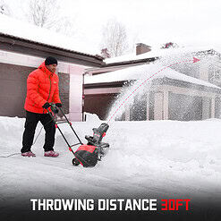 PowerSmart 18-inch Corded Electric Snow Blower, Snow Thrower with 120V 15-Amp Motor