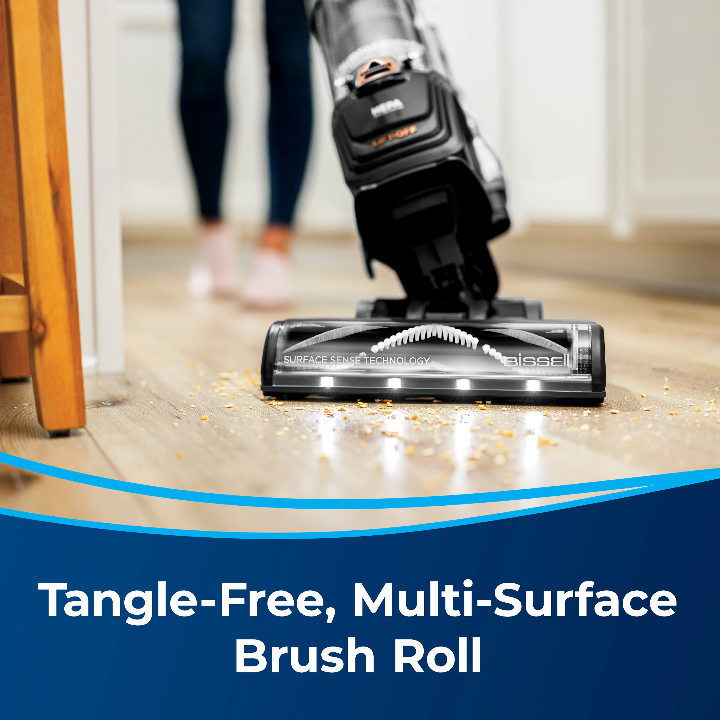 BISSELL SurfaceSense Lift Off Corded Bagless Pet Upright Vacuum with HEPA Filter