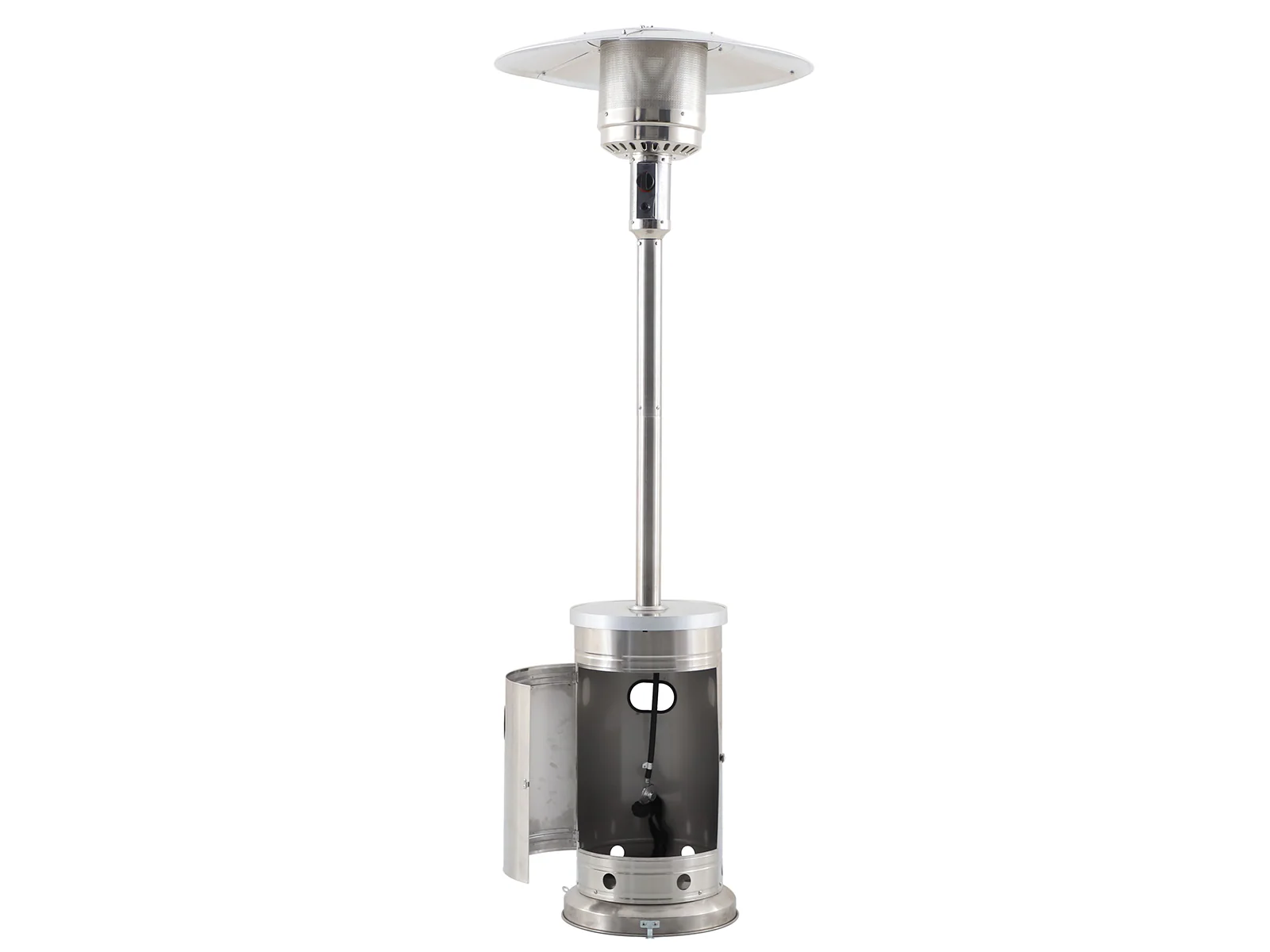 Master Forge 48000-BTU Stainless Steel Stainless Steel Floorstanding Liquid Propane Patio Heater