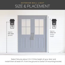 Kichler Beacon Square 1-Light 17.5-in H Bronze Outdoor Wall Light