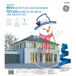 GE 4-ft Staybright LED Neon Flex Snowman Decoration