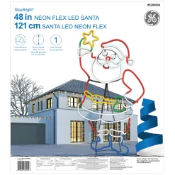 GE 4-ft Staybright LED Neon Flex Santa Decoration