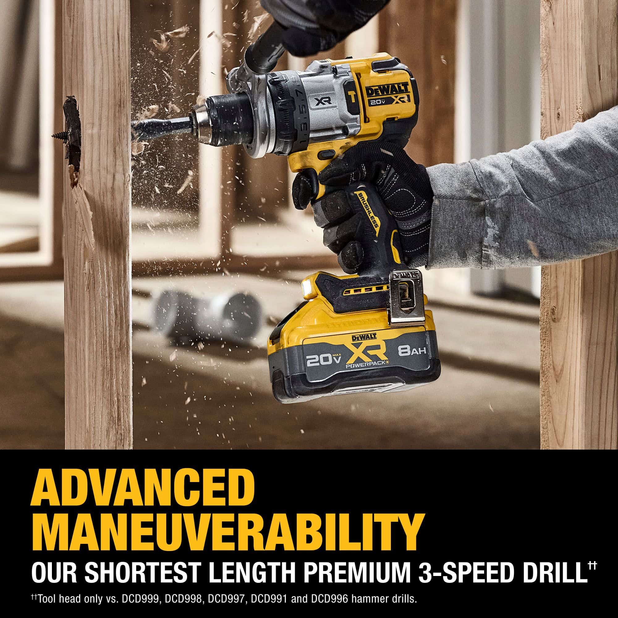 DEWALT XR 1/2-in 20-volt Max Variable Brushless Cordless Hammer Drill (1-Battery and Charger Included) - Image 8