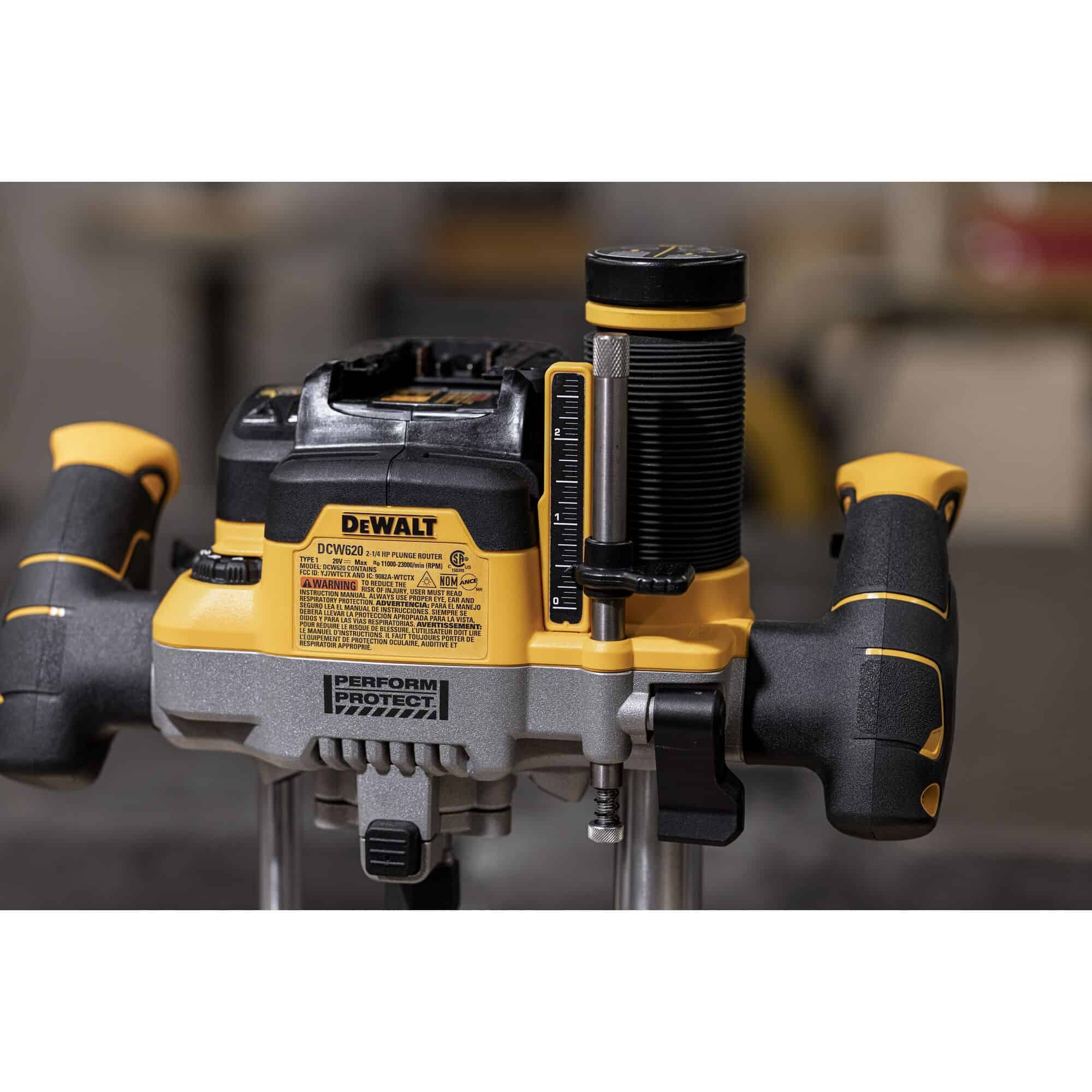 DEWALT XR 1/4-in and 1/2-in 2.25-HP Variable Brushless Plunge Cordless Router (Battery and Charger Not Included)