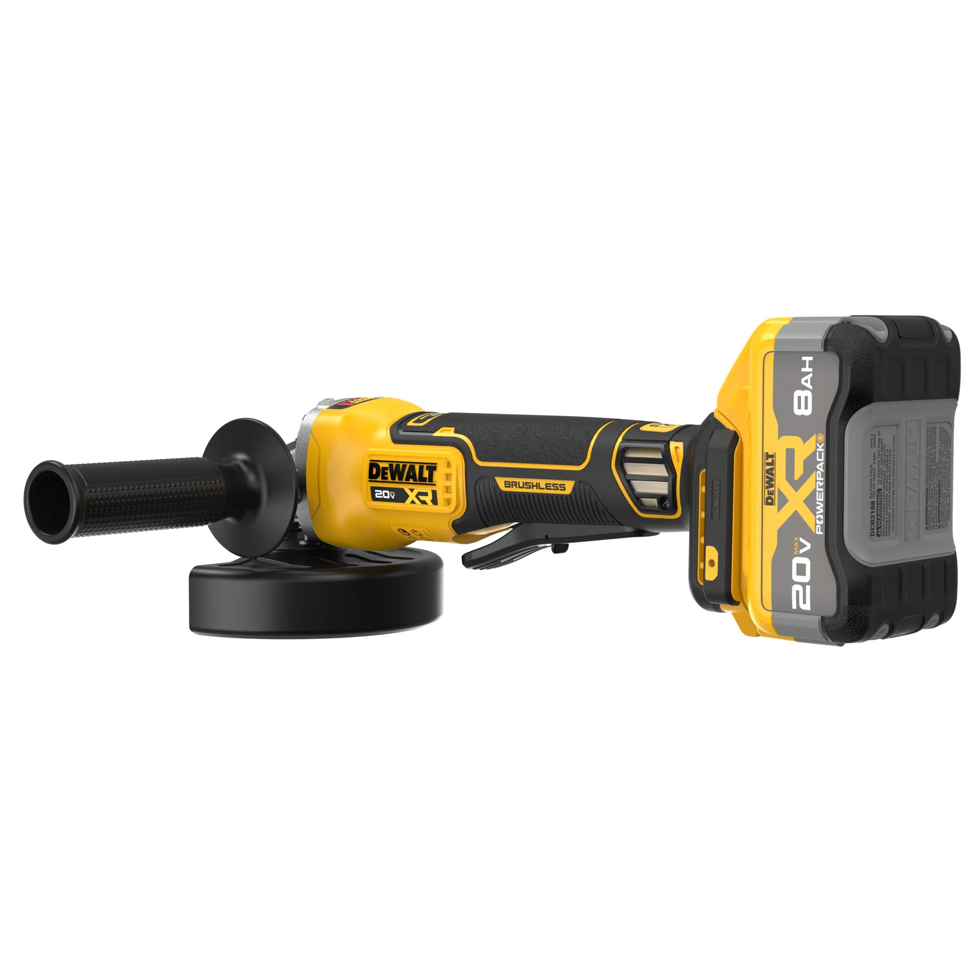 DEWALT XR 4.5-in 20-volt Max Paddle Switch Brushless Cordless Angle Grinder (1-Battery and Charger Included)