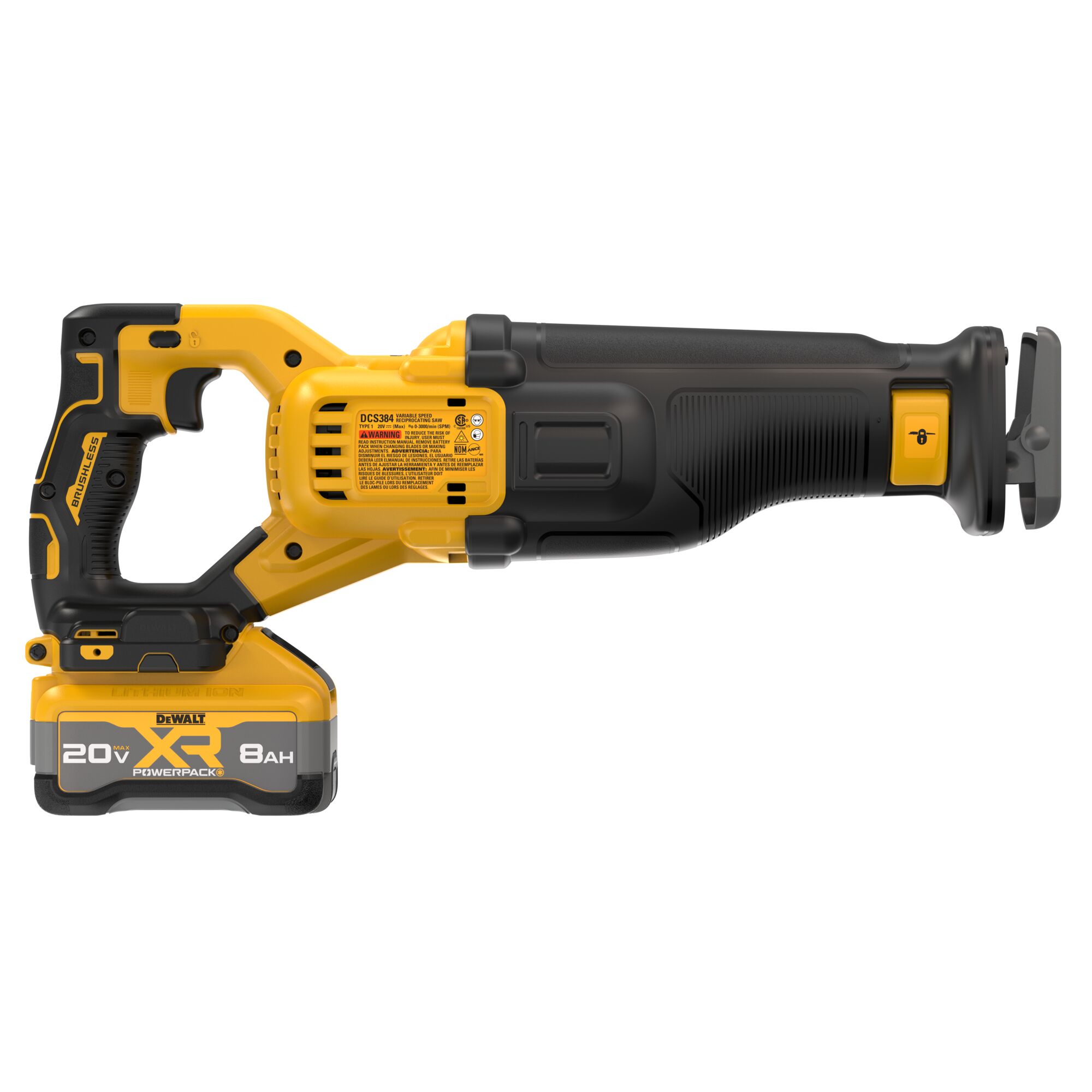DEWALT XR 20-volt Max Variable Brushless Cordless Reciprocating Saw (Battery & Charger Included) - Image 13