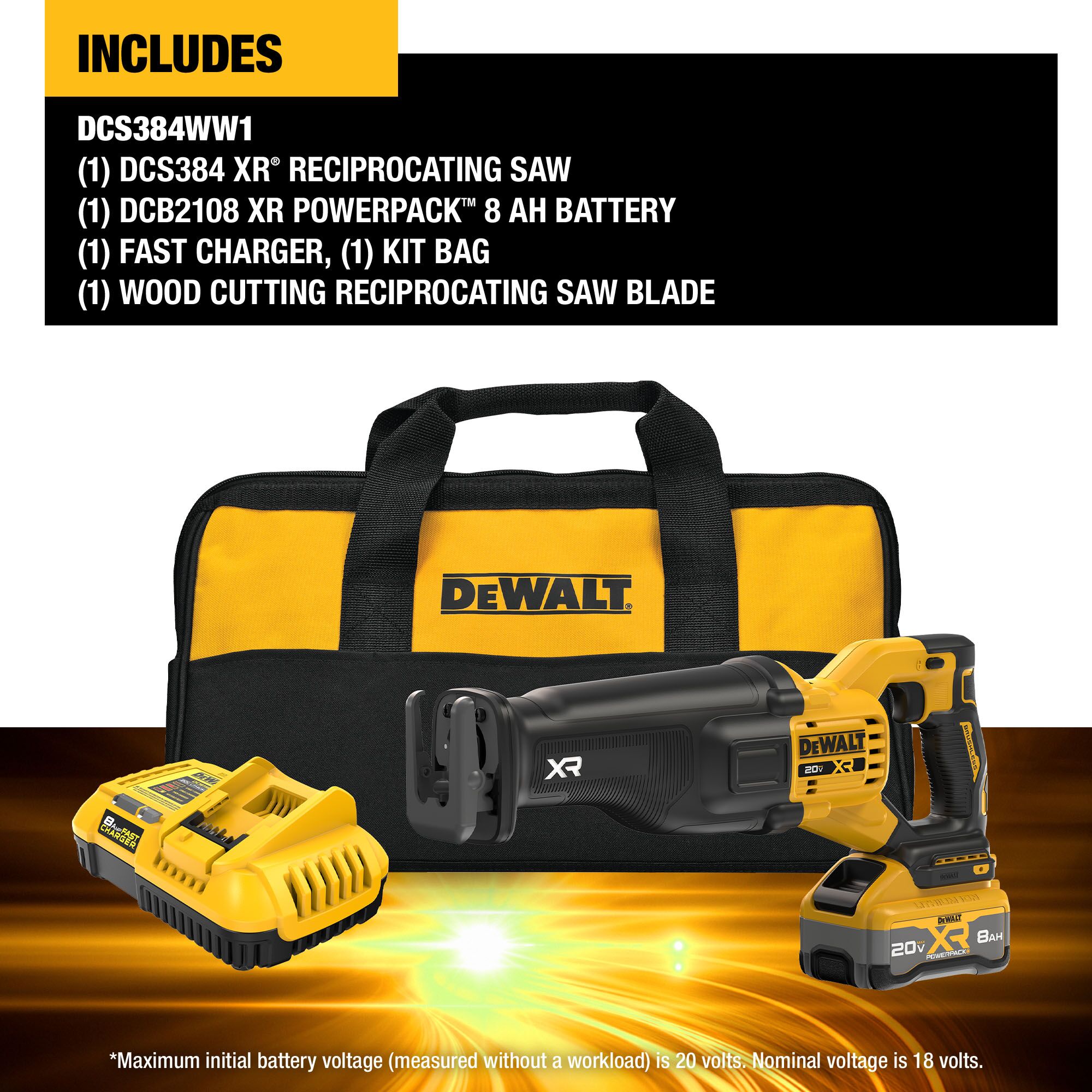 DEWALT XR 20-volt Max Variable Brushless Cordless Reciprocating Saw (Battery & Charger Included) - Image 2