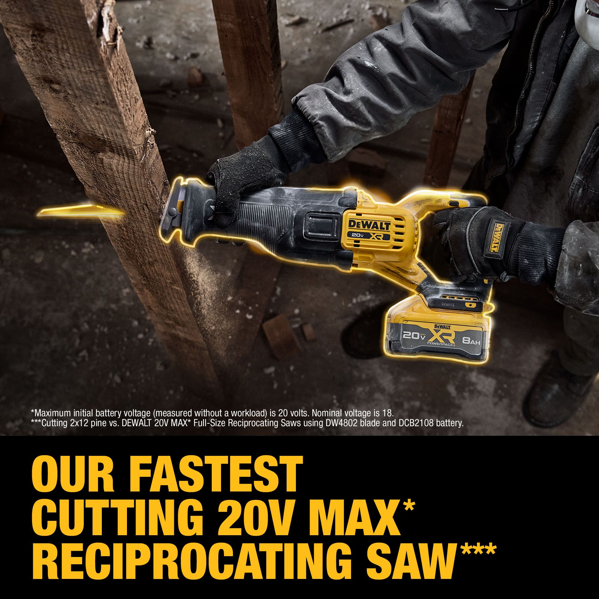 DEWALT XR 20-volt Max Variable Brushless Cordless Reciprocating Saw (Battery & Charger Included) - Image 5