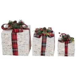 Northlight 12-in Gift Box Free Standing Decoration with White Incandescent Lights