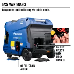 Westinghouse iGen5000DFc Remote Electric Start 5000-Watt Dual Fuel (Gasoline/Propane) Inverter Generator