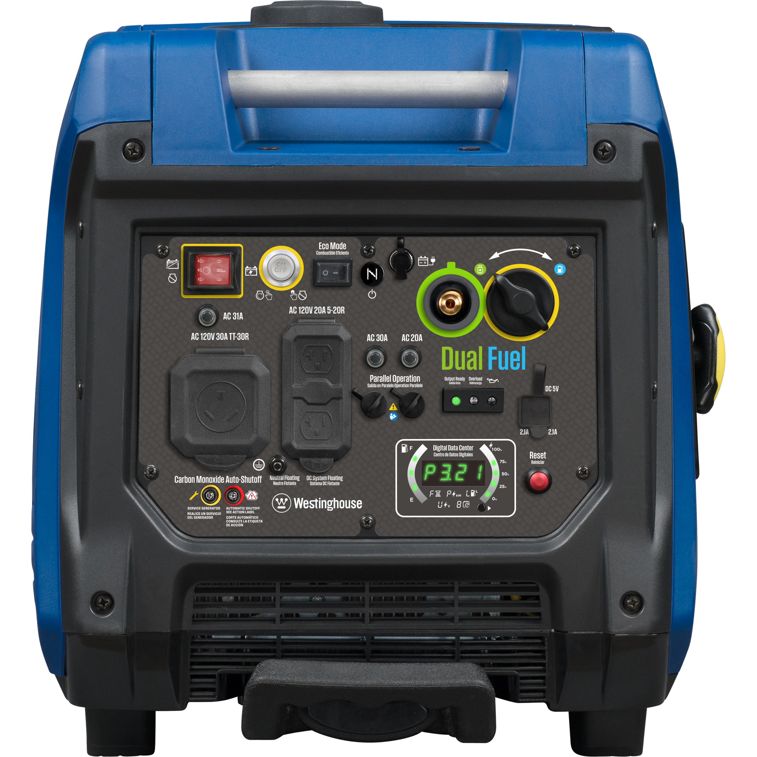 Westinghouse iGen5000DFc Remote Electric Start 5000-Watt Dual Fuel (Gasoline/Propane) Inverter Generator