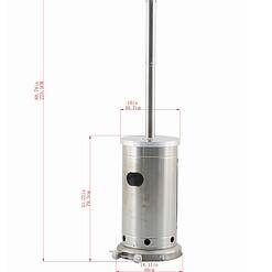 Master Forge 48000-BTU Stainless Steel Stainless Steel Floorstanding Liquid Propane Patio Heater