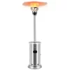 GZMR 48000-BTU Silver Stainless Steel Floorstanding Liquid Propane Patio Heater