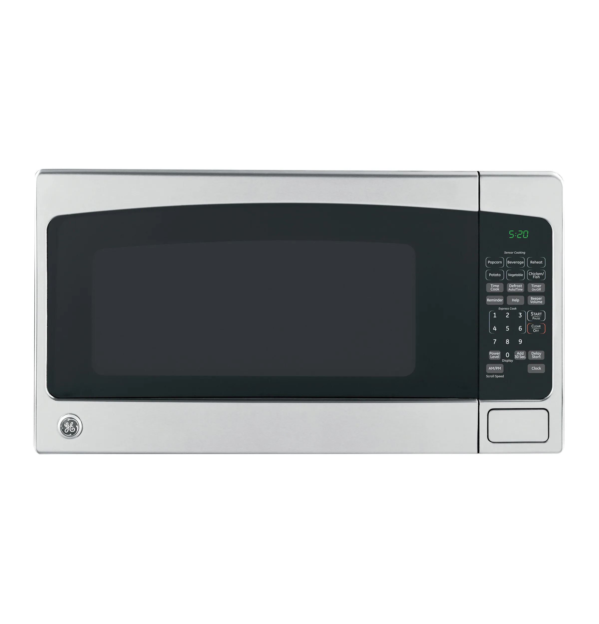 GE 2-cu ft Large 1200-Watt Sensor Cooking Controls Countertop Microwave (Stainless)