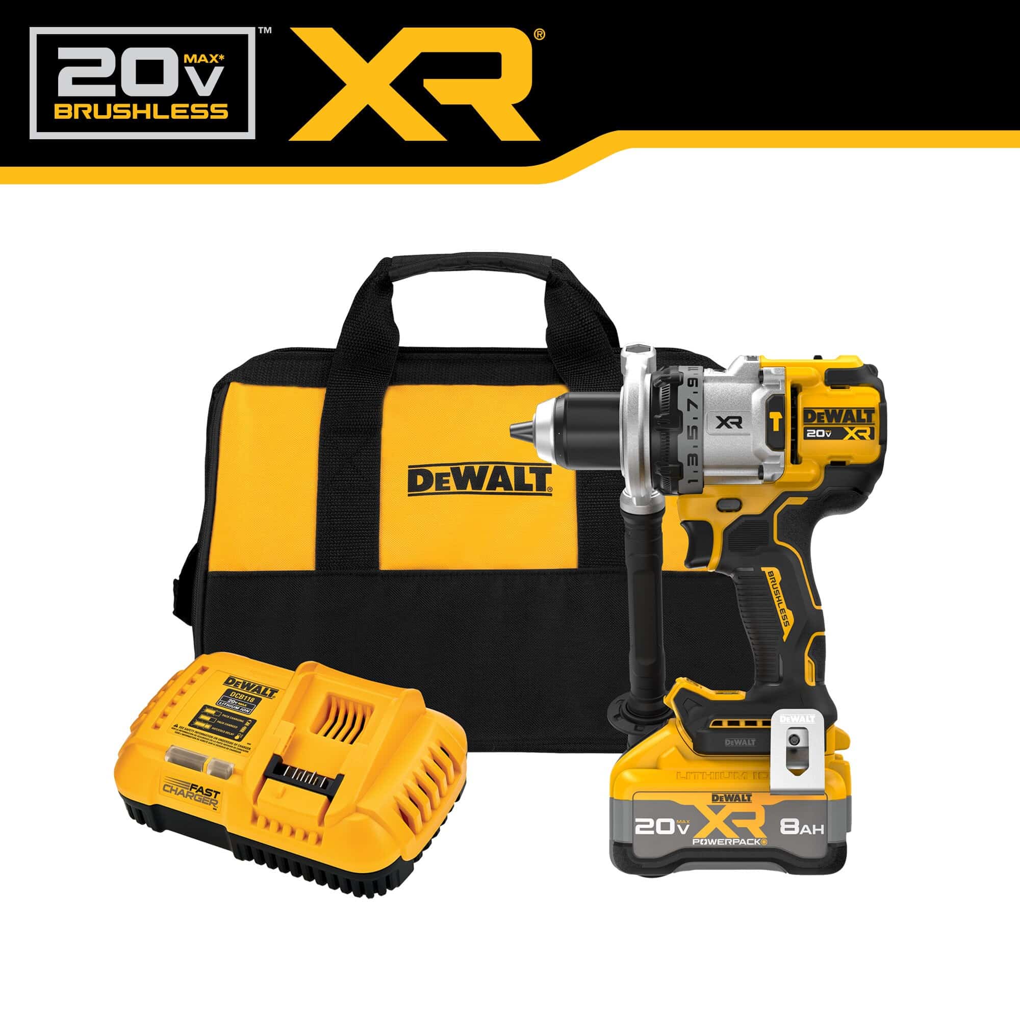 DEWALT XR 1/2-in 20-volt Max Variable Brushless Cordless Hammer Drill (1-Battery and Charger Included) - Image 2